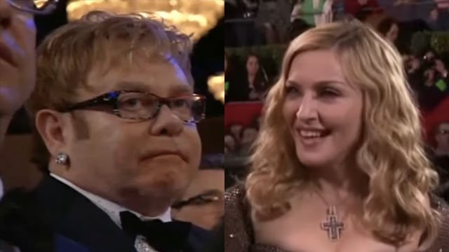 Elton John, Madonna at the 2012 Golden Globes