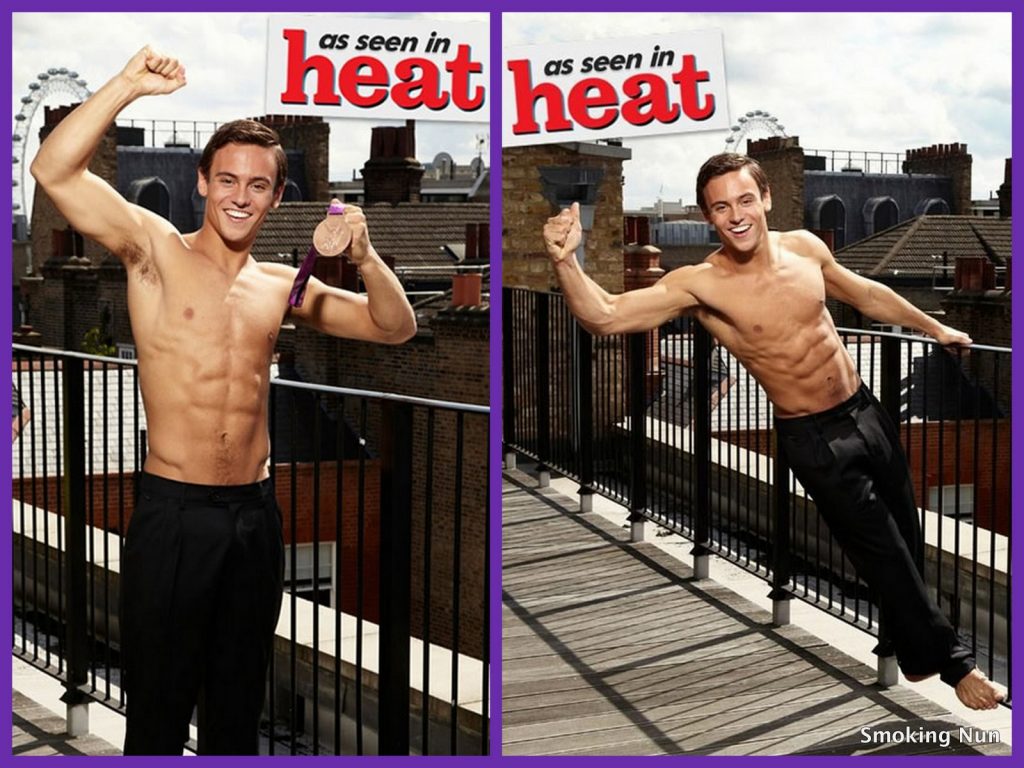 Tom Daley in shirtless Heat Magazine layout