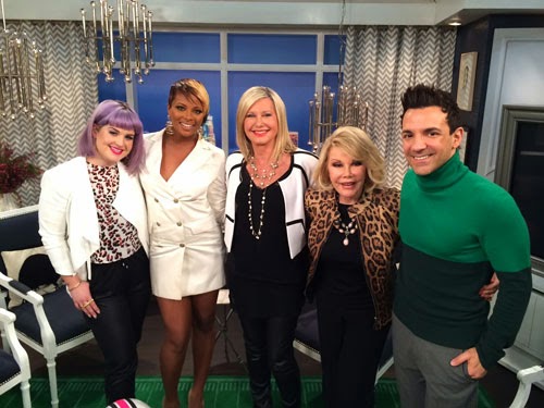 Olivia Newton-John with Joan Rivers and company of Fashion Police