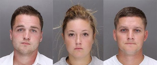Gay bashing suspects Kevin Harrigan, Kathryn Knott and Philip Williams arrested on violent assault charges after allegedly calling gay couple "faggots" and punching them