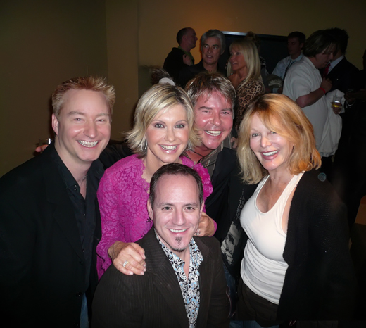 With Olivia Newton-John, Gregg Cave, Michael Caprio and Rona Newton-John