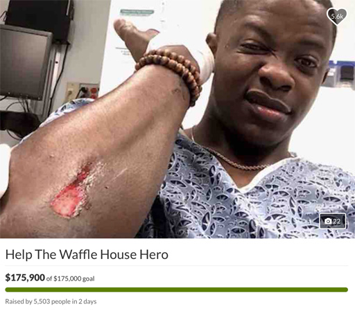Reporter Yashar Ali Raises $175K For Waffle House Hero