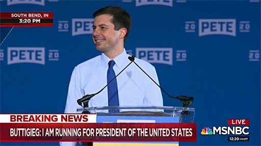 An enthusiastic crowd came together today in South Bend, Indiana, as Mayor Pete Buttigieg officially announced his candidacy for president of the United States. "My name is Pete Buttigieg, they call me Mayor Pete." said the mayor standing before a crowd of thousands in his hometown. "I am a proud son of South Bend, Indiana and I am running for president of the United States."