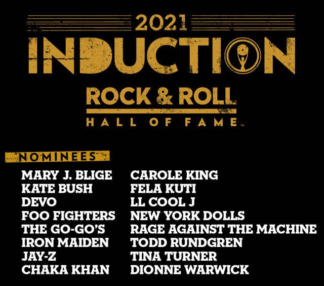 The 2021 Rock & Roll Hall of Fame nominees