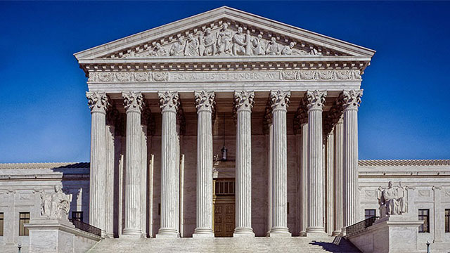 The Supreme Court building in Washington DC