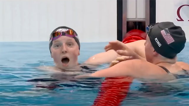 Lydia Jacoby wins the first gold medal in swimming for Team USA in surprise upset