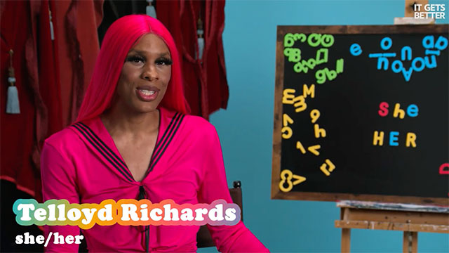 Telloyd Richards in the the Writing Our Own Dictionary video series from It Gets Better Project