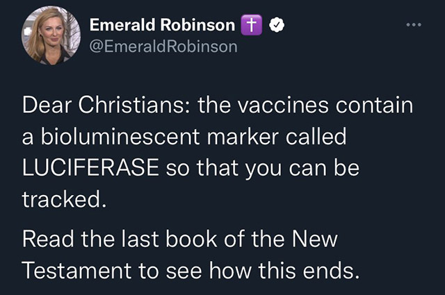 Emerald Robinson tweet
