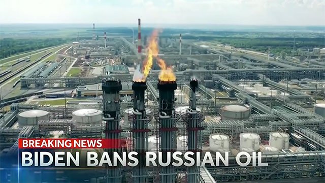 President Joe Biden announced today the U.S. will ban all Russian oil and gas in order to punish Putin and not fund his war on Ukraine.