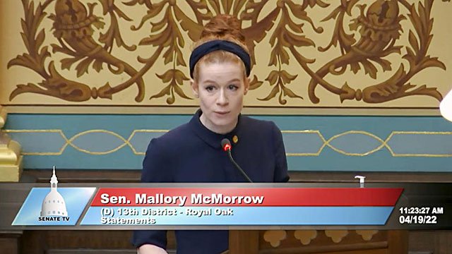 Michigan state Sen. Mallory McMorrow (D) clapped back after a GOP colleague accused her of being a "groomer" and supporting pedophiles.