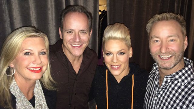 Backstage with P!nk and Olivia Newton-John in Las Vegas