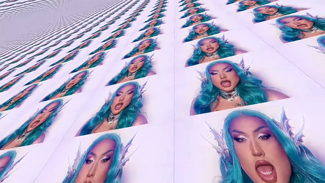 Screen capture from the music video "TMFO" by Lagoona Bloo