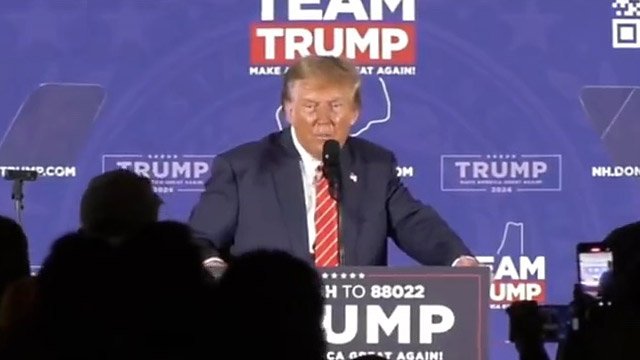 Donald Trump appeared to slur his way through parts of his stump speech