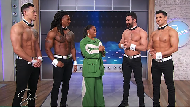 The Chippendales stop by Sherri Shepard show for Galentine's Day