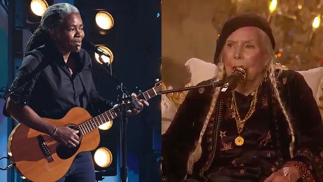 Tracy Chapman and Joni Mitchell perform at the 2024 Grammy Awards