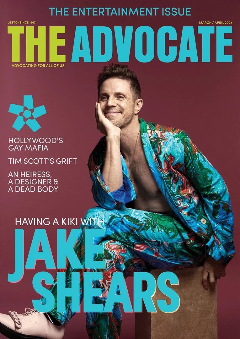 Jake Shears on the cover of The Advocate