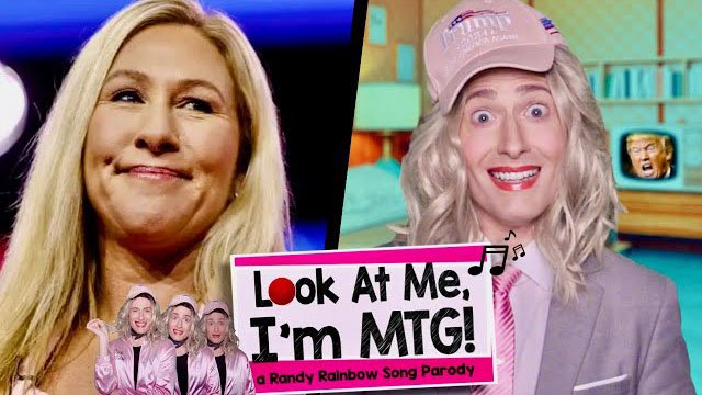 Randy Rainbow drops his latest parody video, "Look At Me, I'm MTG," skewering far-right nutjob Rep. Marjorie Taylor Greene (R-GA) with his riff on the GREASE classic, "Look At Me, I'm Sandra Dee."