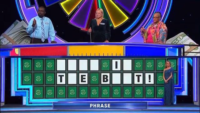 Wheel of Fortune "right in the butt"