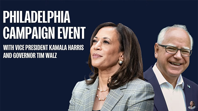 Vice President Kamala Harris, Gov. Tim Walz of Minnesota
