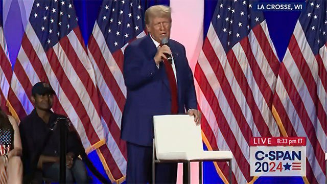 Donald Trump blames wind for people not eating bacon