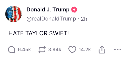 Trump hates Taylor