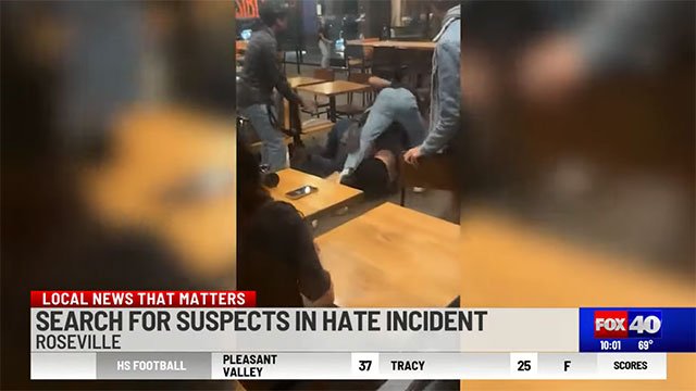 Three men started a brawl over a Pride flag hanging in a Blaze Pizza restaurant