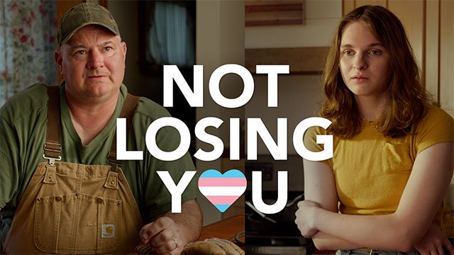 "Not Losing You" is a two minute PSA micro-movie supporting trans youth amid the unrelenting anti-trans and anti-LGBTQ legislation sweeping the U.S., and during the 2024 election season.