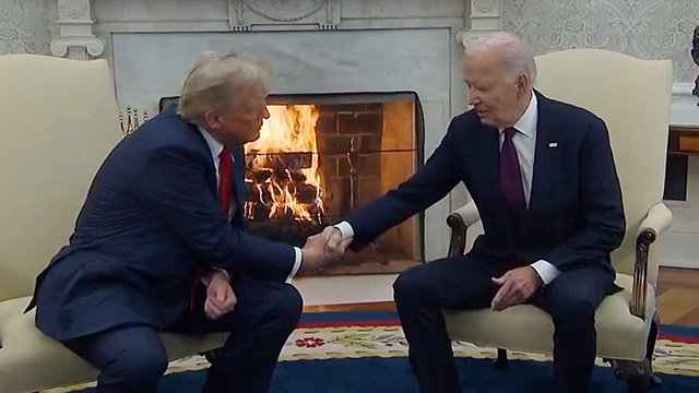 Donald Trump, President Joe Biden (screen capture)