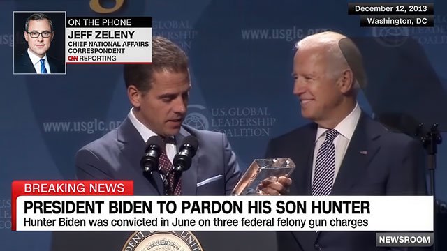 President Joe Biden has issued a full pardon to his son Hunter Biden