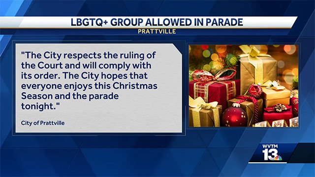 Christmas parade in Prattville, Alabama