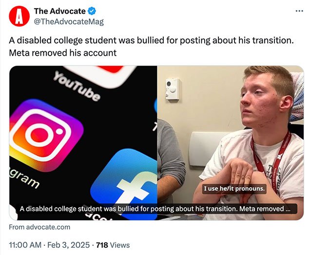 transgender disabled bullied on social media