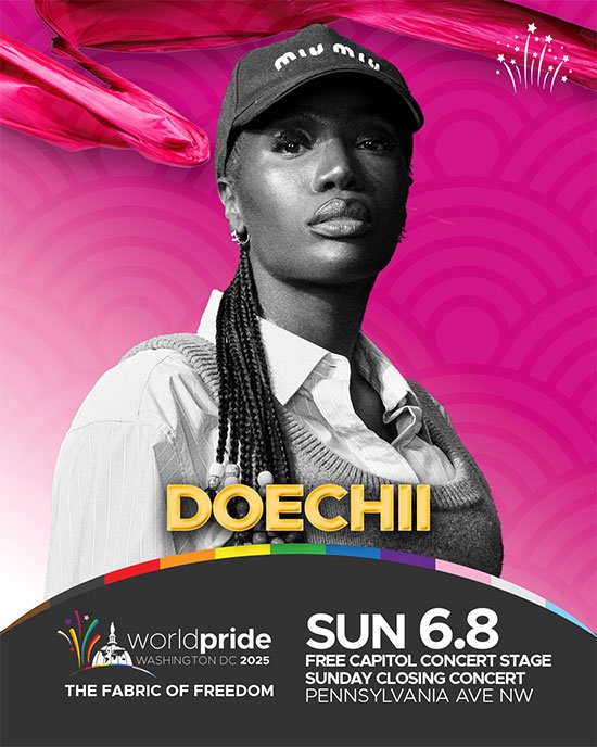 Doechi to headline closing concert for WorldPride 2025