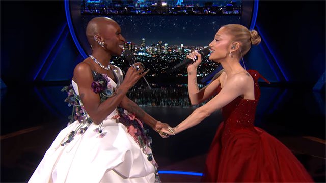 Cynthia Erivo and Ariana Grande open the 2025 Academy Awards (screen capture)