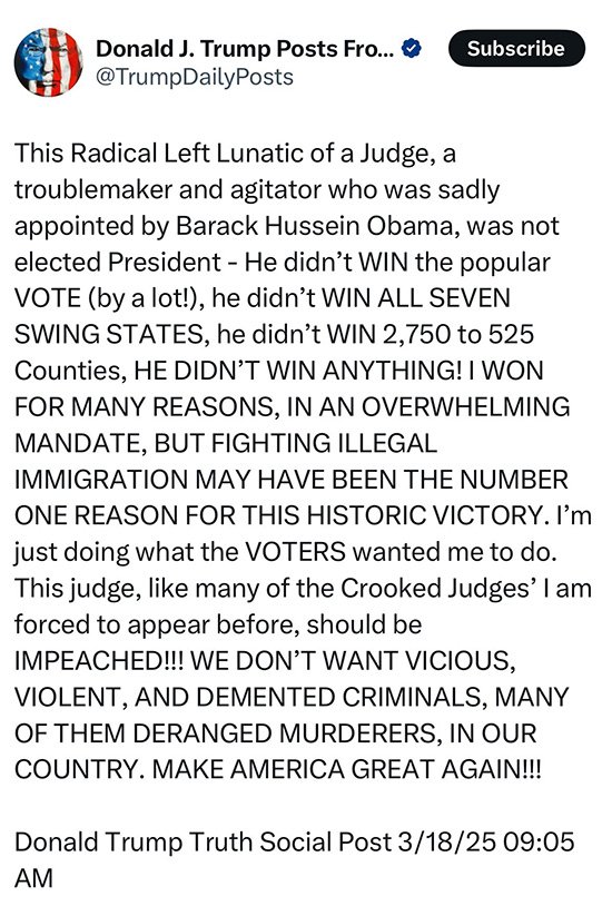 Trump rants on Judge Boasberg