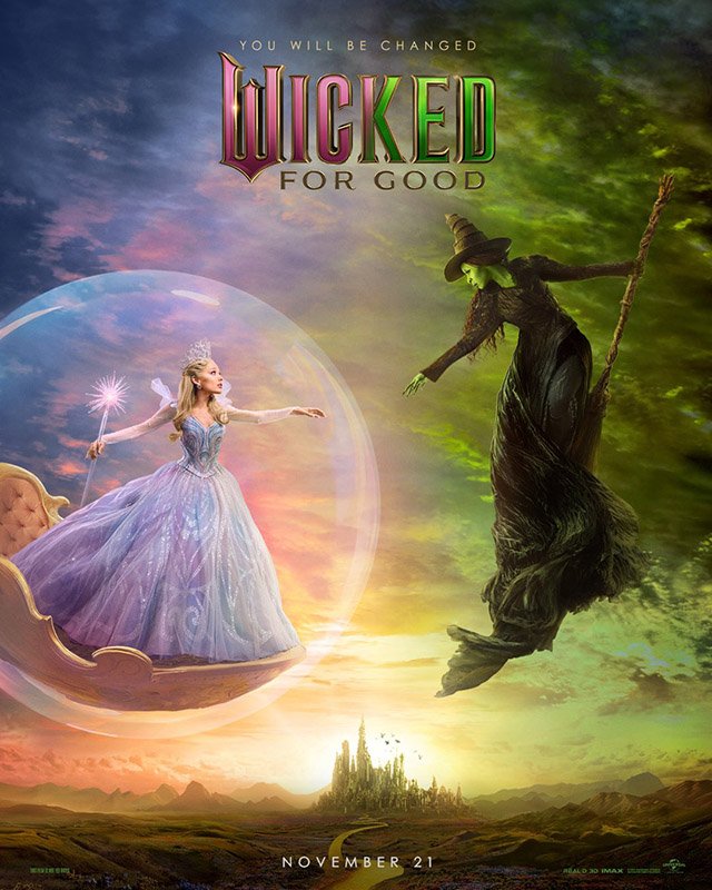 The official poster for "Wicked: For Good"