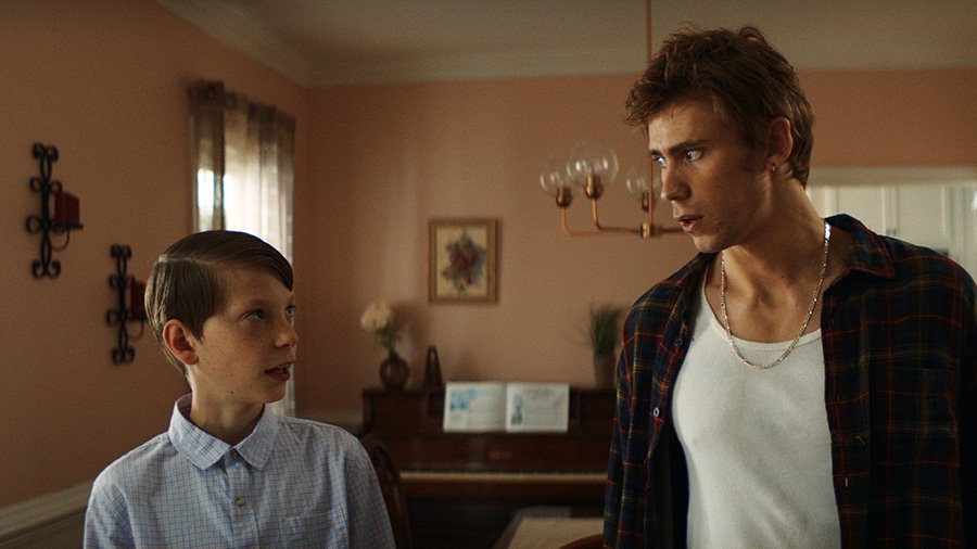Everett Blunck and Owen Teague in "Griffin In Summer"
