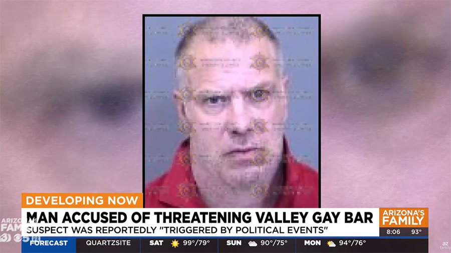 Trevon Gokey was arrested for terrorist threats after threatening to shoot a Phoenix gay bar