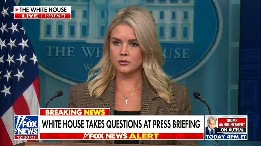 White House Press Secretary Karoline Leavitt (screed capture)