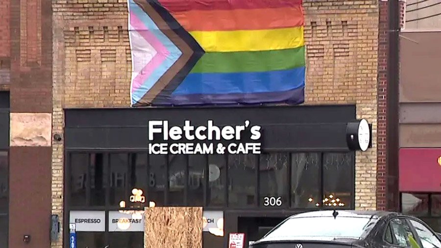Fletchers Ice Cream shop in Minneapolis