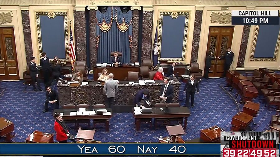 Senate votes 60-40 in favor of possibly reopening federal government