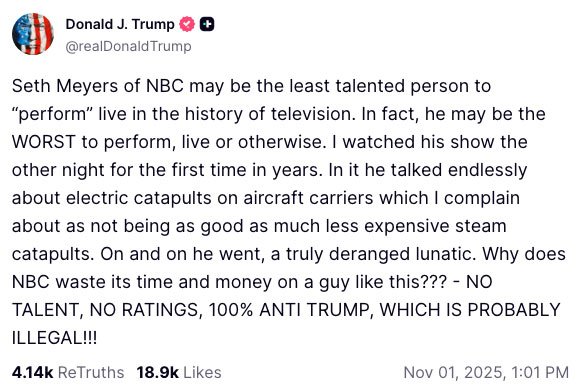 Trump trolls Seth Meyers