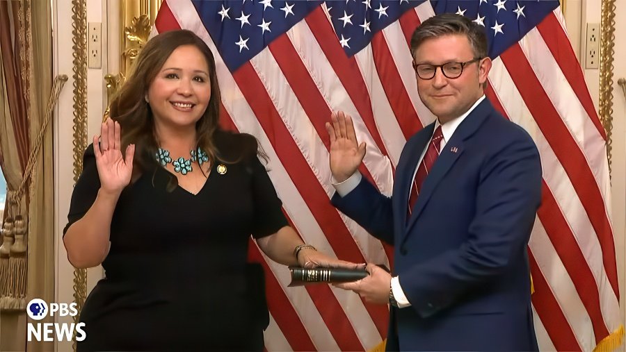 Rep. Adelita Grijalva of Arizona was finally sworn into office today