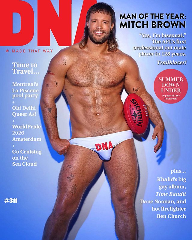 Mitch Brown on the cover of DNA Magazine