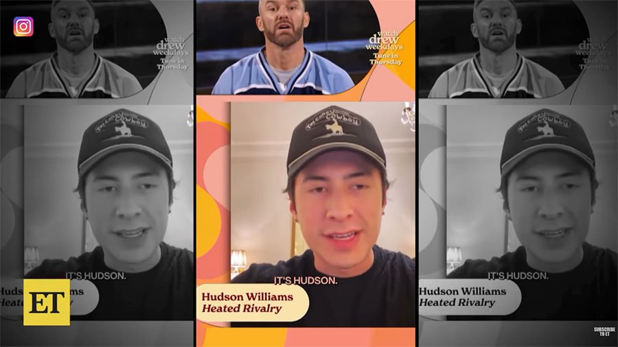 Out hockey player surprised with message from Heated Rivalry star Hudson Williams