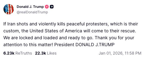 Trump threatens to attack Iran