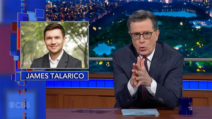 Stephen Colbert talks about being told NOT to talk about Texas state Rep. James Talarico