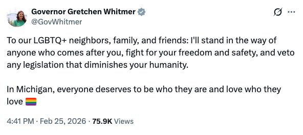 Gov. Gretchen Whitmer of Michigan