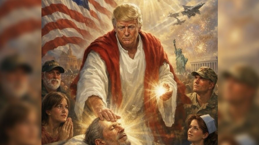 Donald Trump posted then deleted AI-generated image of himself as Jesus