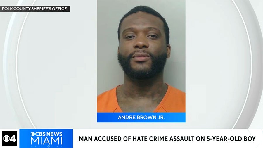 Andre Brown charged with hate crime for attempting to "beat the gay out of" a 5-year-old boy