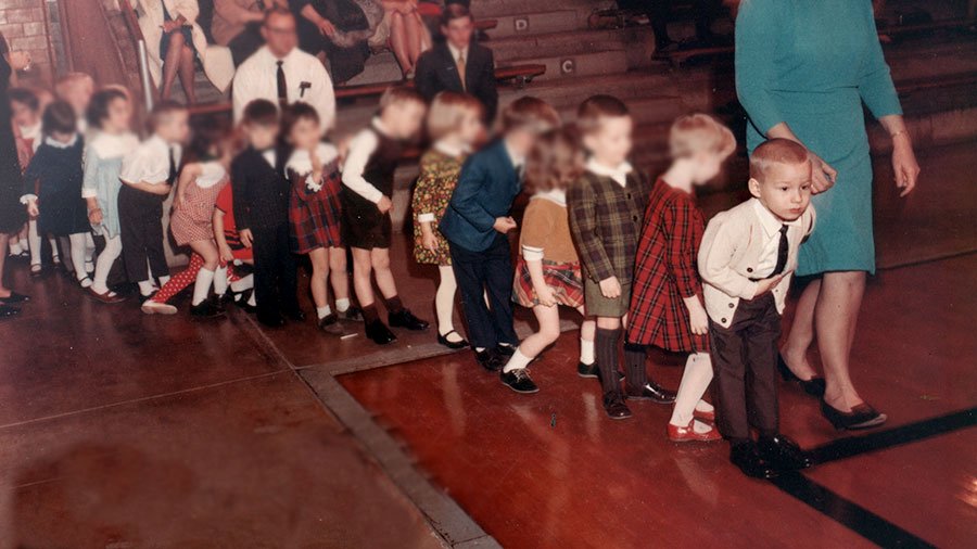 Taking my first bow before leading my kindergarten square dance